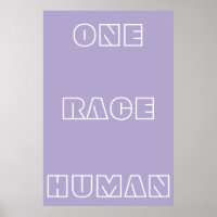 Poster de texto de cita humana Purple One Race