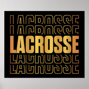 Póster Poster de texto de Lacrosse