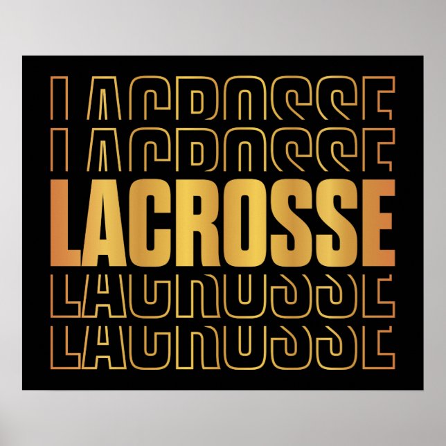 Póster Poster de texto de Lacrosse (Frente)
