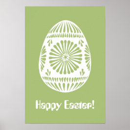 Póster Poster de texto del personalizado de Huevos de Pas