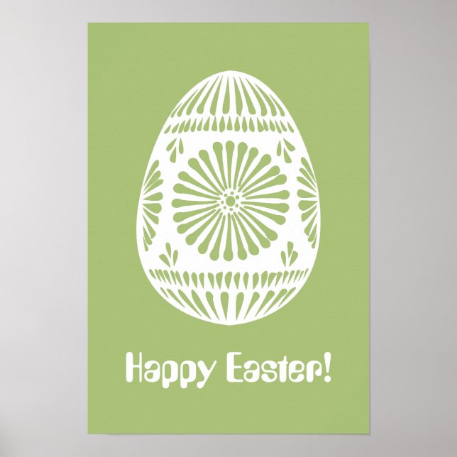 Póster Poster de texto del personalizado de Huevos de Pas (Frente)