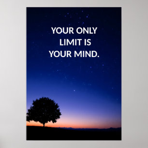 Póster Poster de texto humilde motivacional positivo