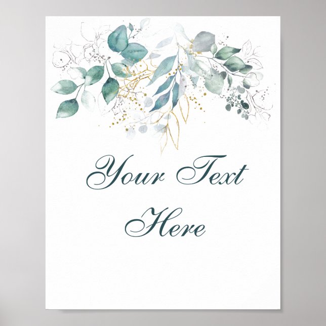 Póster Poster de texto personalizado (Frente)