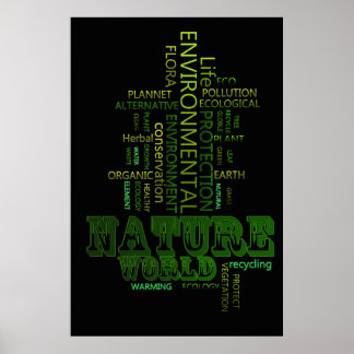 Póster Poster de texto relacionado con el medio ambiente