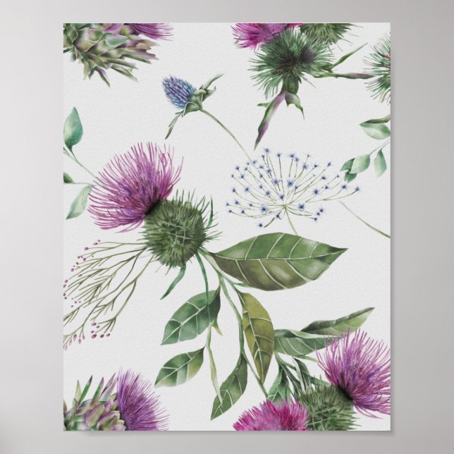 Póster Poster de Thistle de Escocia (Frente)