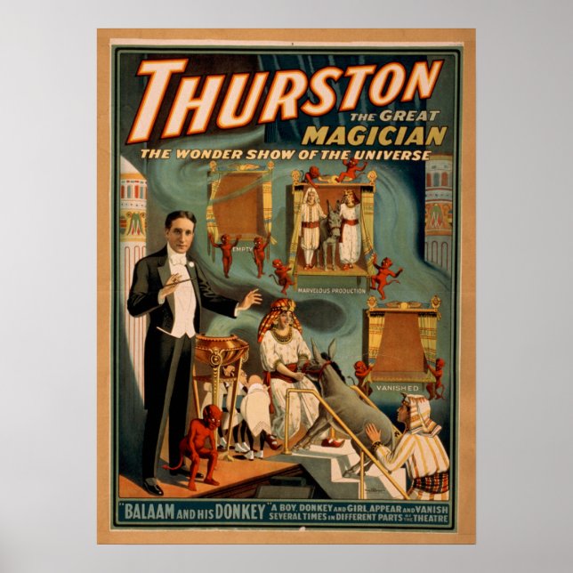 Póster POSTER de THURSTON Magician Ilusionista VAUDEVILLE (Frente)