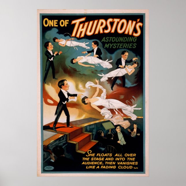 Póster POSTER de THURSTON Magician Ilusionista VAUDEVILLE (Frente)