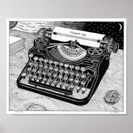 Póster Poster de tiempo de escritura