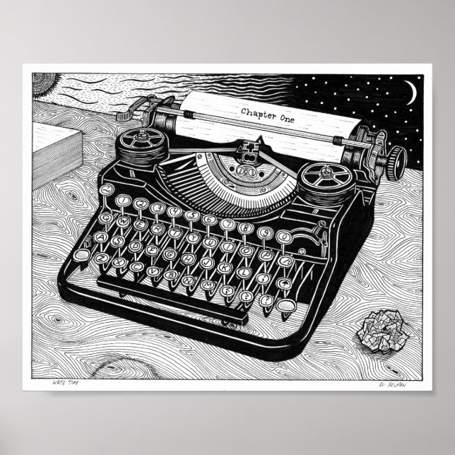 Póster Poster de tiempo de escritura (Frente)