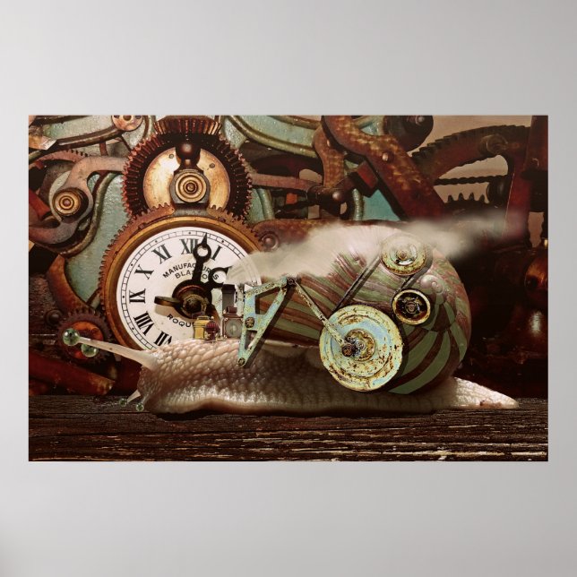 Póster poster de tiempo de steampunk (Frente)