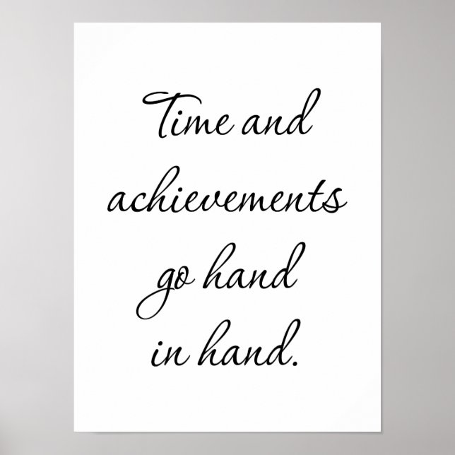 Póster Poster De Tiempo Y Logros (Frente)