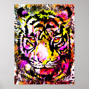 Póster Poster de tigres ventilares - Gatos grandes de tig