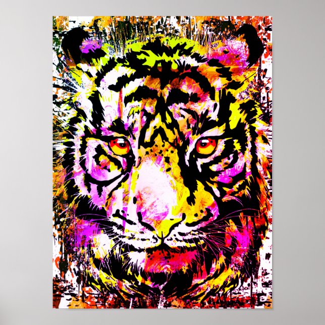 Póster Poster de tigres ventilares - Gatos grandes de tig (Frente)