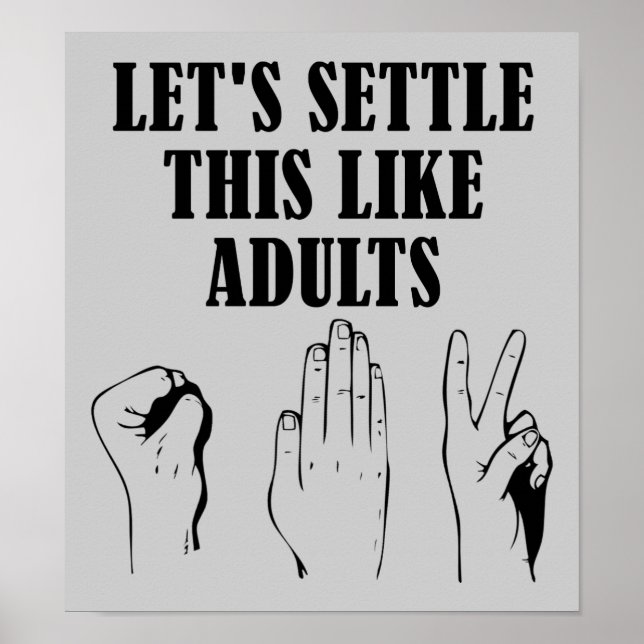 Póster Poster de tijeras de papel de rock (Frente)