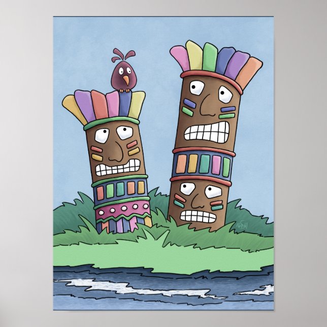 Póster Poster de Tiki Bird Rosebud (Frente)