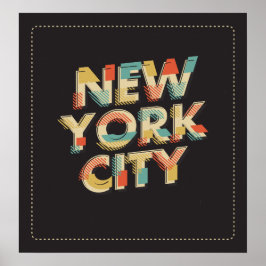 Póster Poster de tipografía de Nueva York