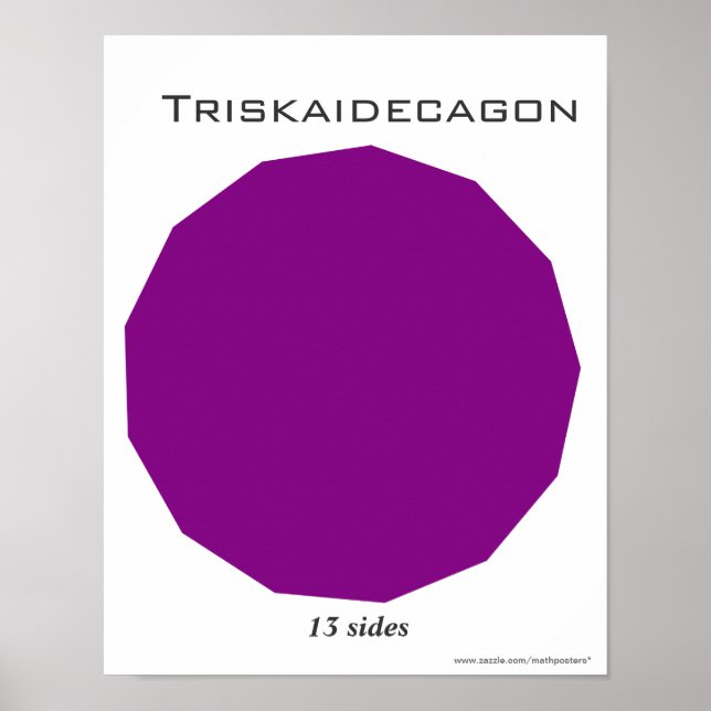 Póster Poster de Tiriskaidecagon del Polígono (Frente)