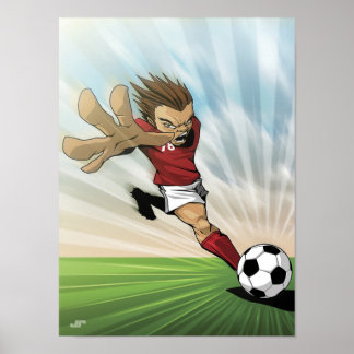 Póster Poster de tiro al fútbol