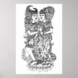 Póster poster de títeres de smara ratih wayang