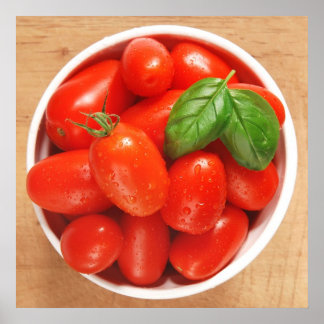 Póster Poster de tomates maduros rojos