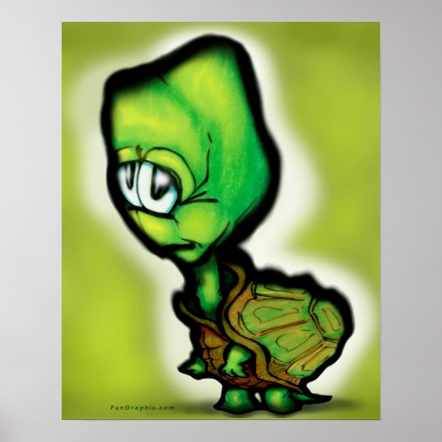 Póster Poster de tortuga bebé (Frente)