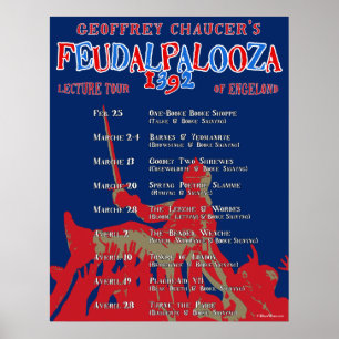 Póster Poster de Tour Chaucer 'Feudalpalooza' 1392