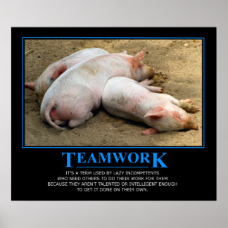 Póster Poster de trabajo en equipo