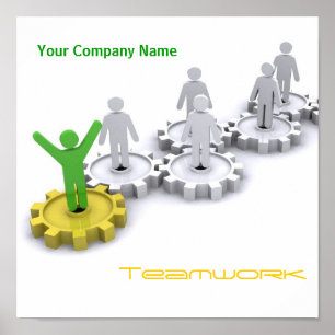 Póster Poster de trabajo en equipo