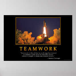 Póster Poster de trabajo en equipo