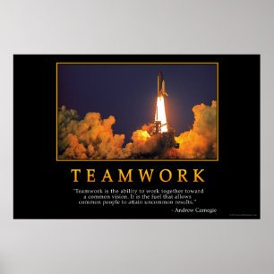Póster Poster de trabajo en equipo