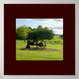 Póster Poster de Tractor Antiguo