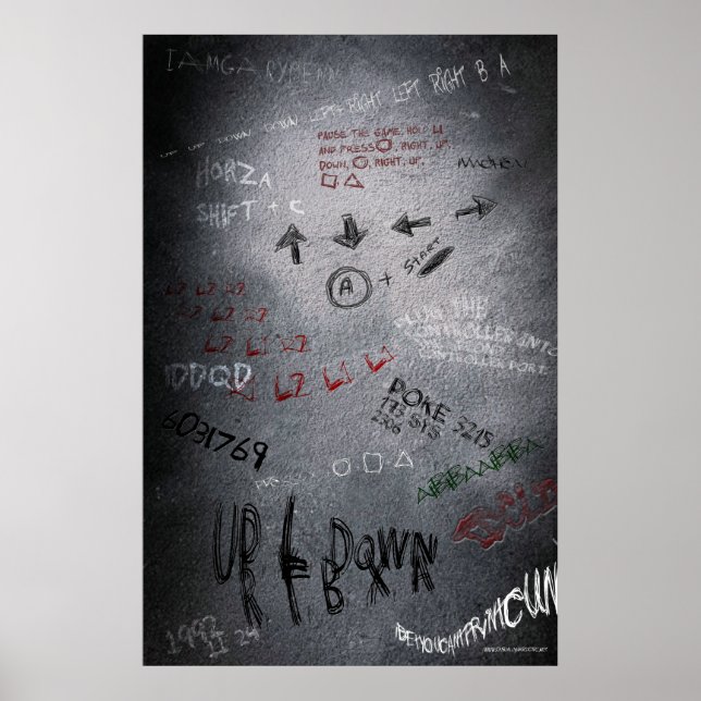 Póster Poster de trampas de videojuego - Código de chinch (Frente)