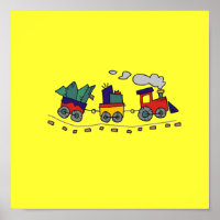 Poster de tren Choo Choo de hasta 15x15