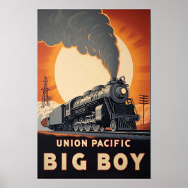 Póster Poster de tren de gran tamaño de Union Pacific Vin