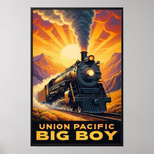 Póster Poster de tren de gran tamaño de Union Pacific Vin