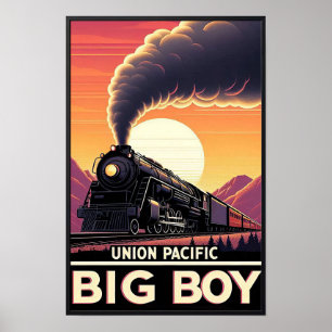 Póster Poster de tren de gran tamaño de Union Pacific Vin