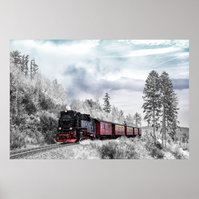 Póster poster de tren de invierno (Frente)