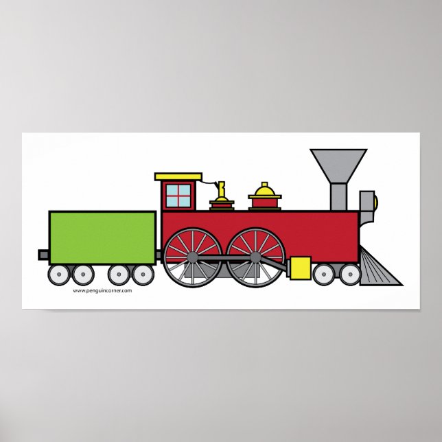 Póster Poster de tren divertido (Frente)