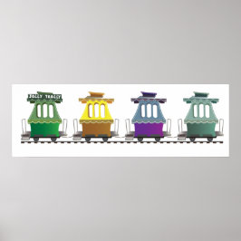 PÓSTER POSTER DE TREN JOLLEY TROLLEY DE FAIRYLAND