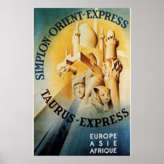Póster Poster de tren Orient Express Taurus Express