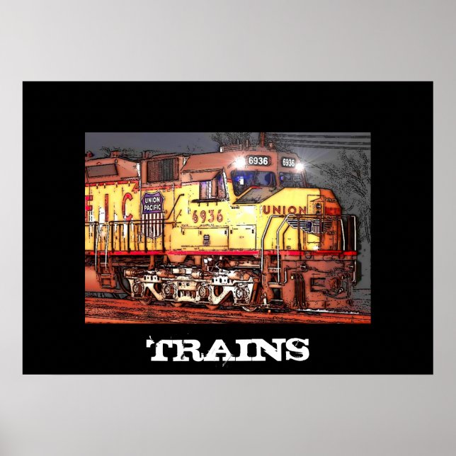 Póster Poster de trenes (Frente)