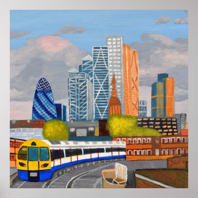 Póster Poster de trenes en el Extranjero de Londres (Frente)