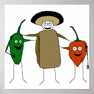 Póster Poster de tres amigos