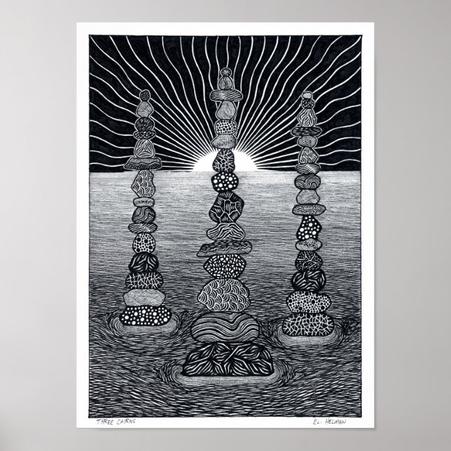 Póster Poster de tres Cairns (Frente)
