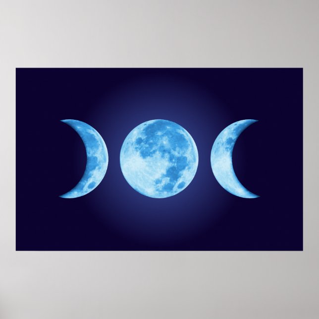 Póster Poster de tres fases de la luna (Frente)
