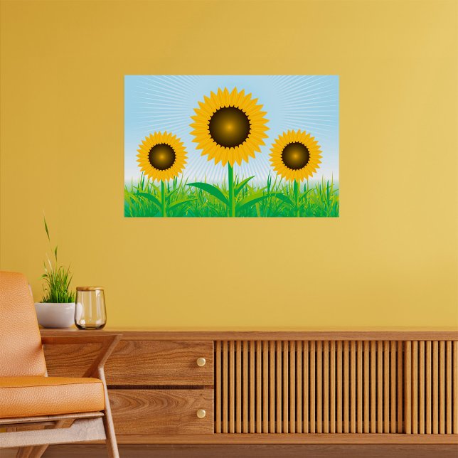 Póster Poster de tres girasoles (Subido por el creador)