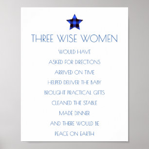 Póster Poster de tres mujeres Navidades sabias