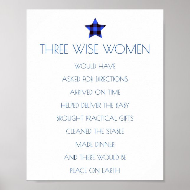 Póster Poster de tres mujeres Navidades sabias (Frente)
