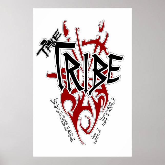 Póster Poster de tribu blanco grande[22,86" x 34,5"] (Frente)