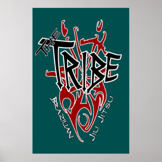 Póster Poster de tribu Verde azulado grande [22,86" x 34,